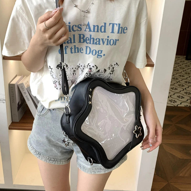New Ita Bag Backpacks 2026 Popular Transparent School Bag for Women Sweet Chic Star Crossbody Bag Display Autumn Bolsa Сумка