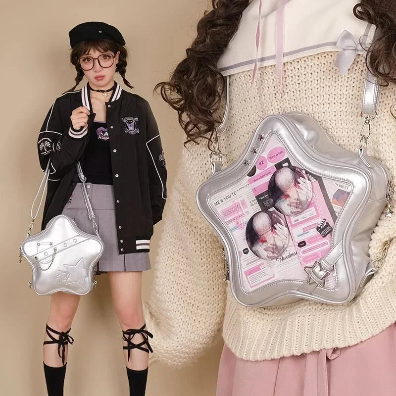 New Ita Bag Backpacks 2026 Popular Transparent School Bag for Women Sweet Chic Star Crossbody Bag Display Autumn Bolsa Сумка